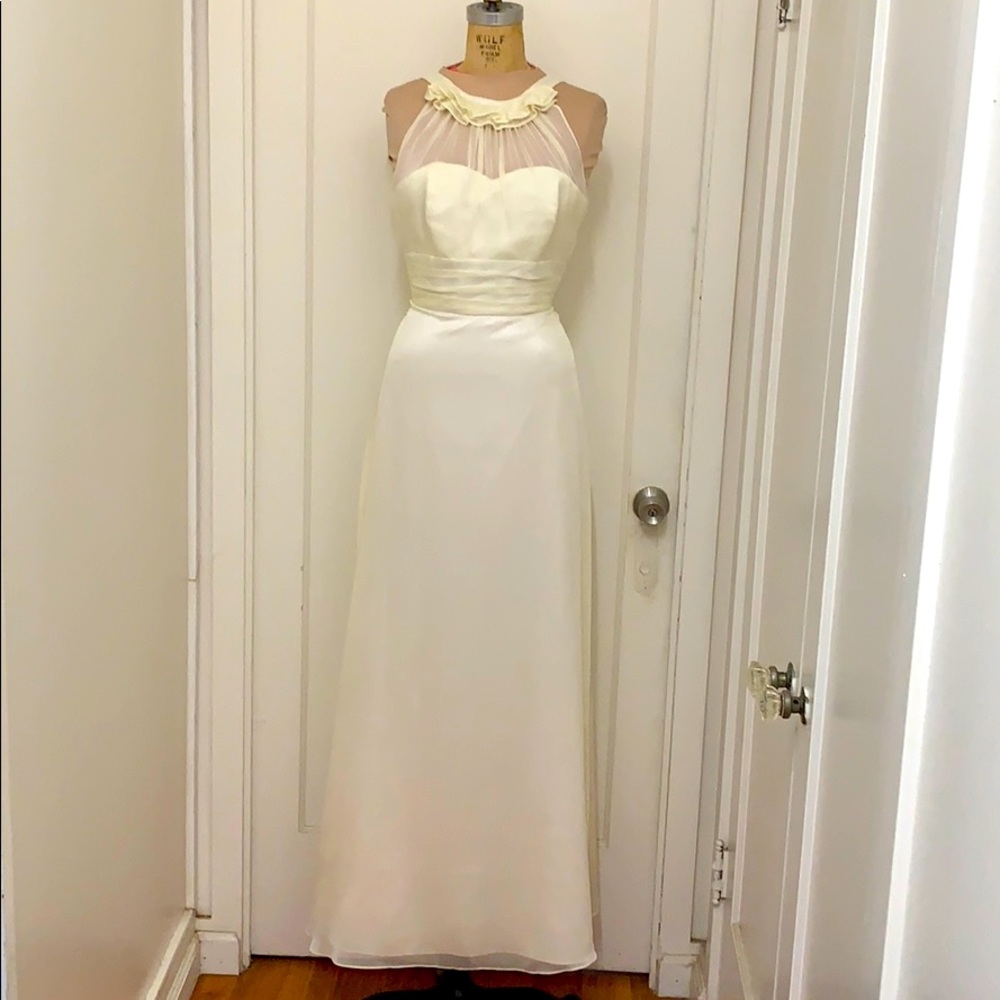 Off white high neck gown